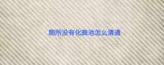 厕所没有化粪池怎么清通