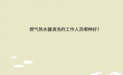 燃气热水器清洗的工作人员哪种好？