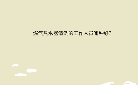 燃气热水器清洗的工作人员哪种好？